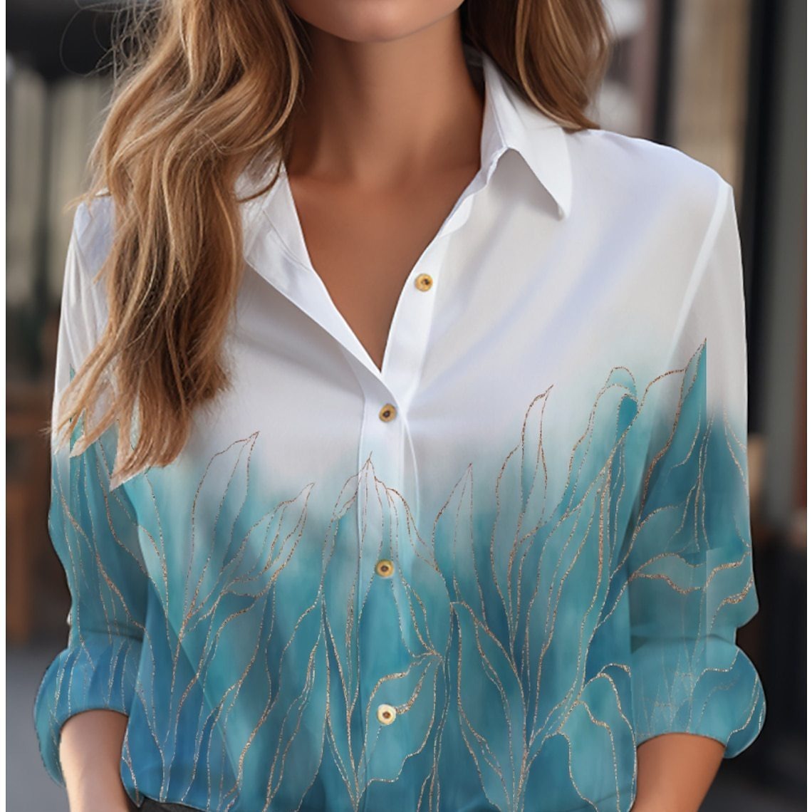 Variant image for Florine | Elegante Bluse Damen mit Blumenmuster und V-Ausschnitt-25