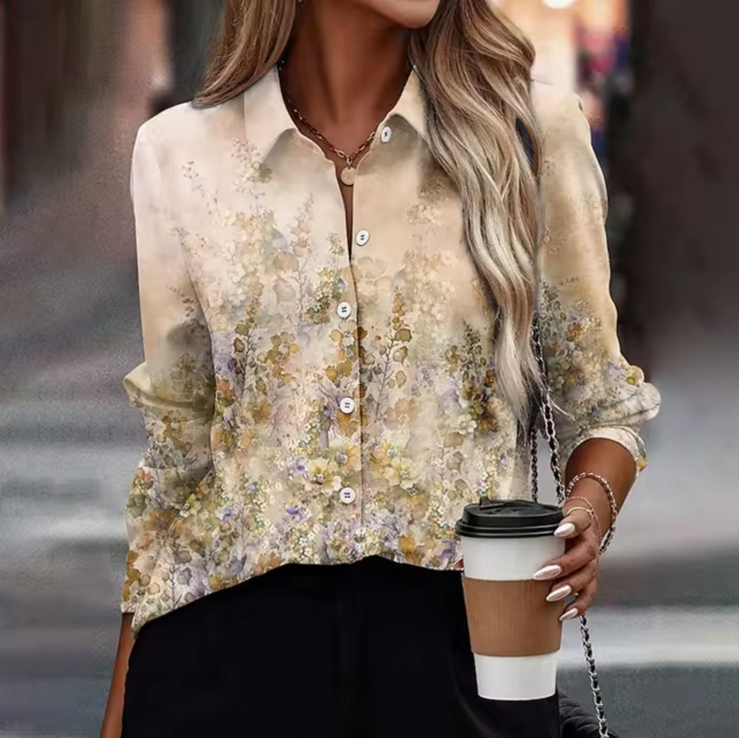 Variant image for Freya | Damen Bluse mit Blumenmuster – Leichte Langarmbluse für Sommer-79