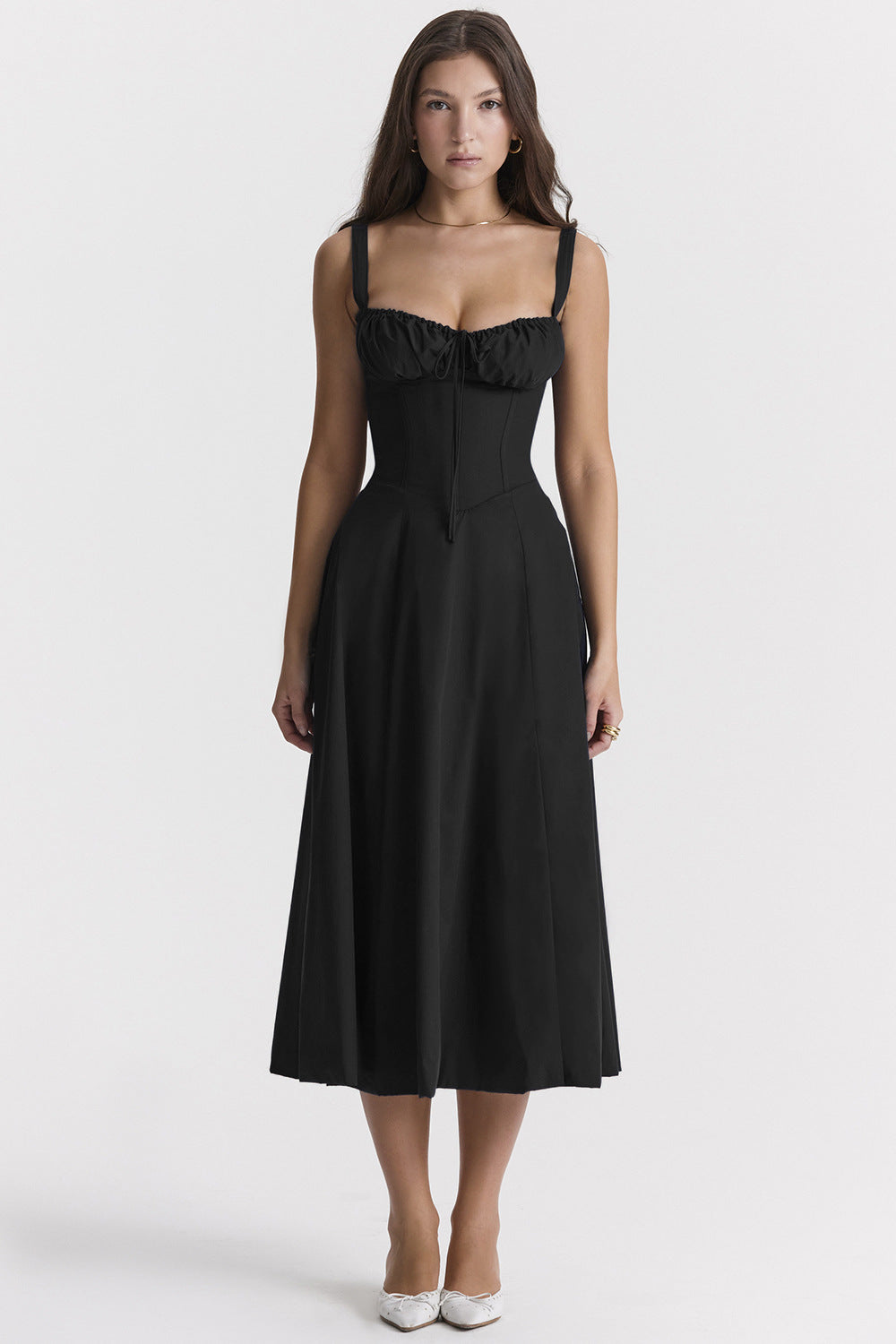 Variant image for Ella | Elegantes Damenkleid mit Faltenoberteil und taillierter Passform-19