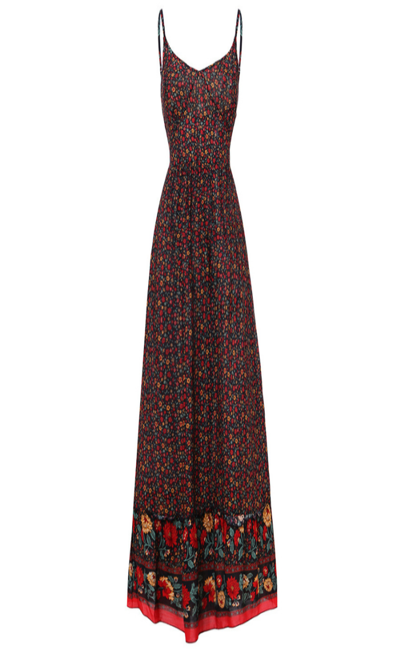 Beatrix | Bohemian Kleid für Damen mit Blumenmuster und Empire-Taille