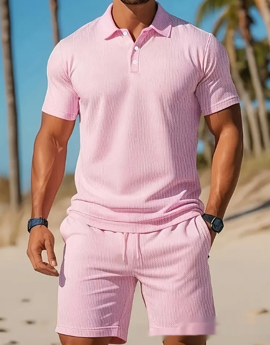 Polo shirt and shorts set for men