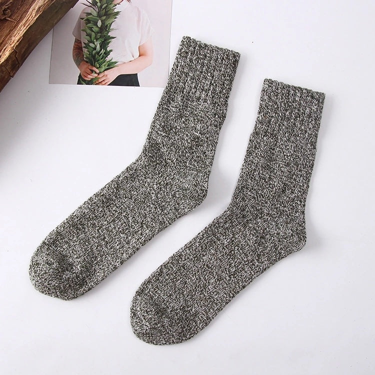 Warme Wollsocken für Damen und Herren – Atmungsaktive, Feuchtigkeitsregulierende Socken im Set mit Klassischer Rippstruktur 5