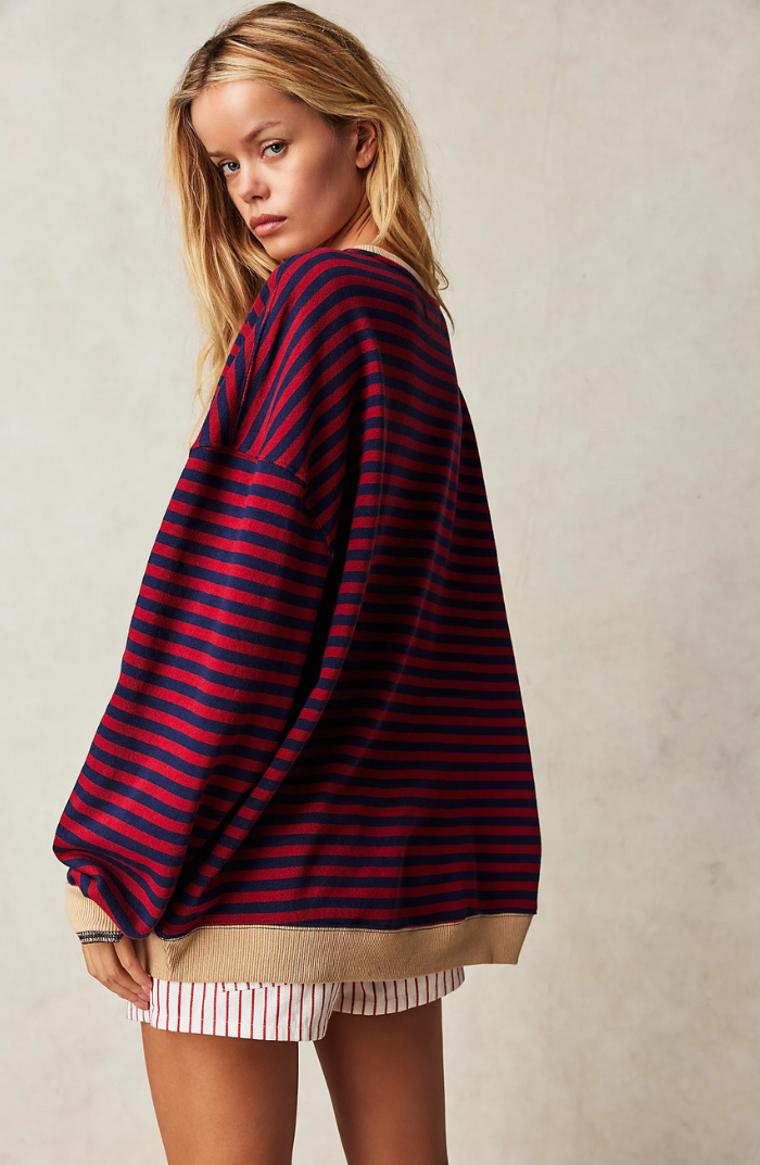 Dorie | Klassischer gestreifter Pullover für Frauen