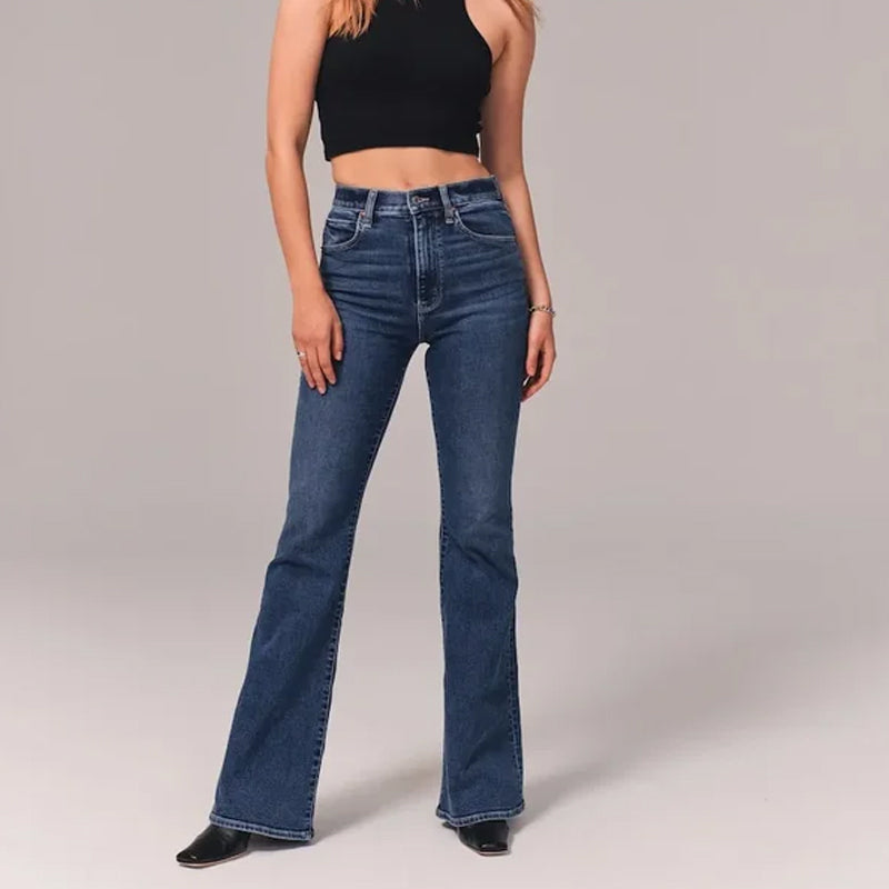 Freja | Hochgeschnittene Flared Jeans für Damen