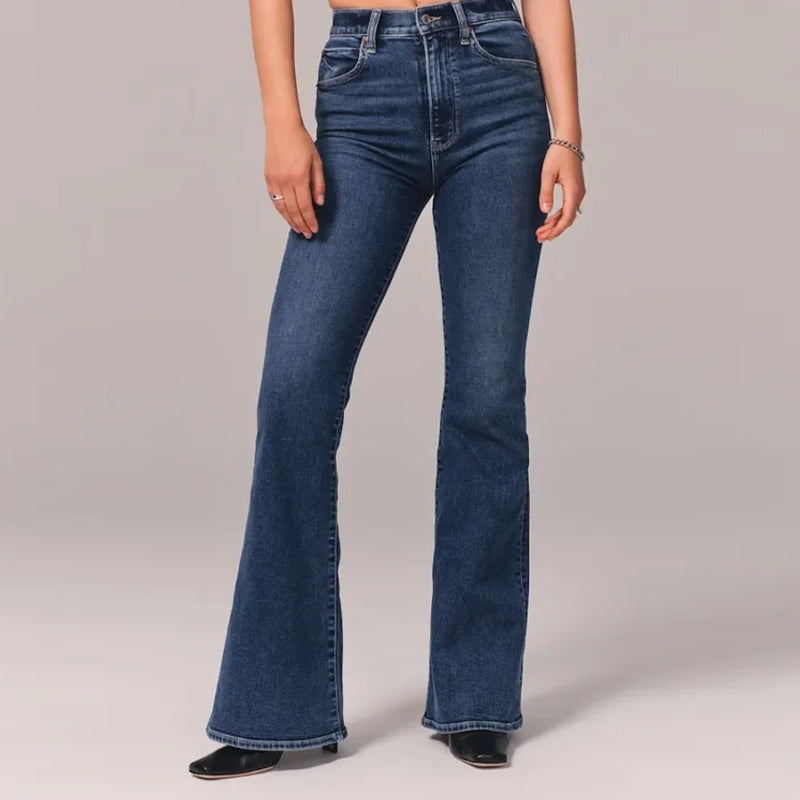Variant image for Freja | Hochgeschnittene Flared Jeans für Damen-2