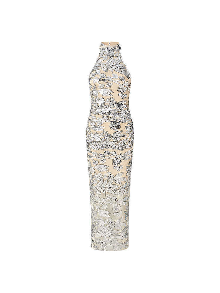 Luxuriöses Abendkleid mit Pailletten