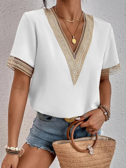 Variant image for Mirjam | V-Ausschnitt Shirt Damen für Sommer, Elegante Oberteile und Tops-36