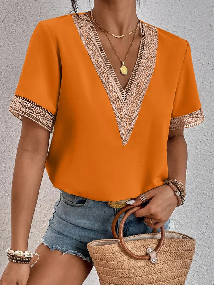 Mirjam | V-Ausschnitt Shirt Damen für Sommer