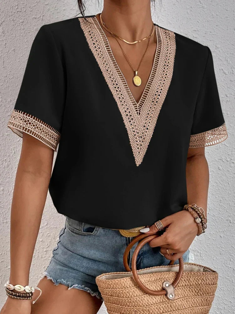 Mirjam | V-Ausschnitt Shirt Damen für Sommer