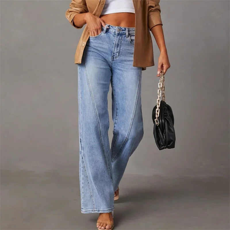 Beatrix | Damen High Waist Straight Jeans für Elegante Outfits