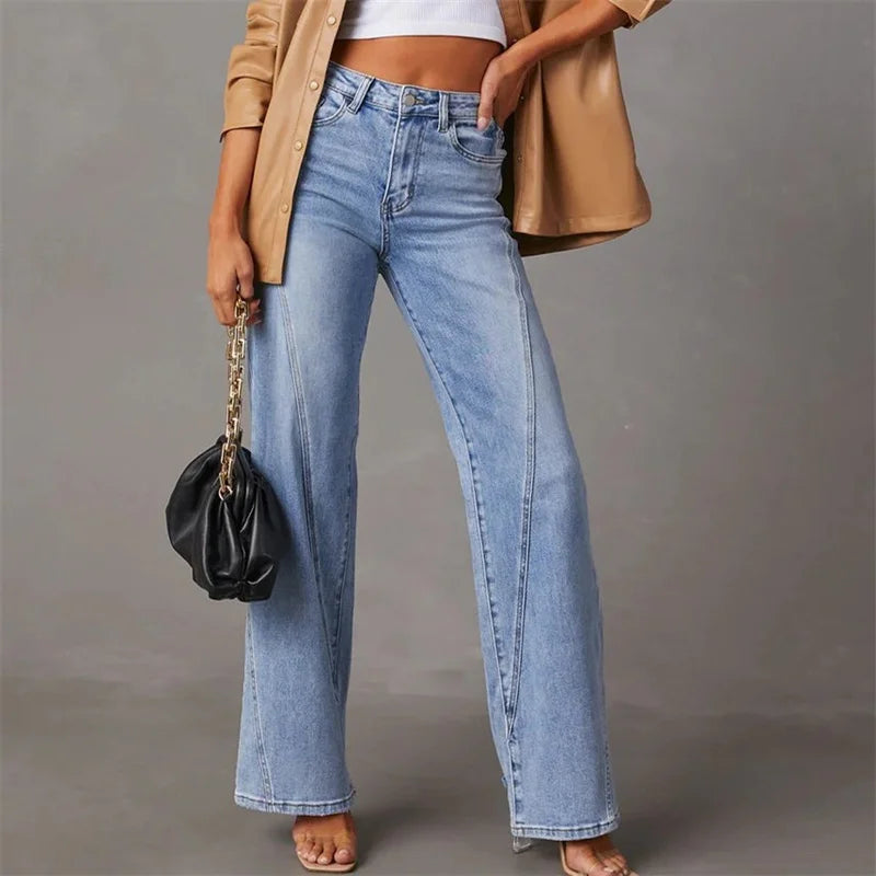 Beatrix | Damen High Waist Straight Jeans für Elegante Outfits