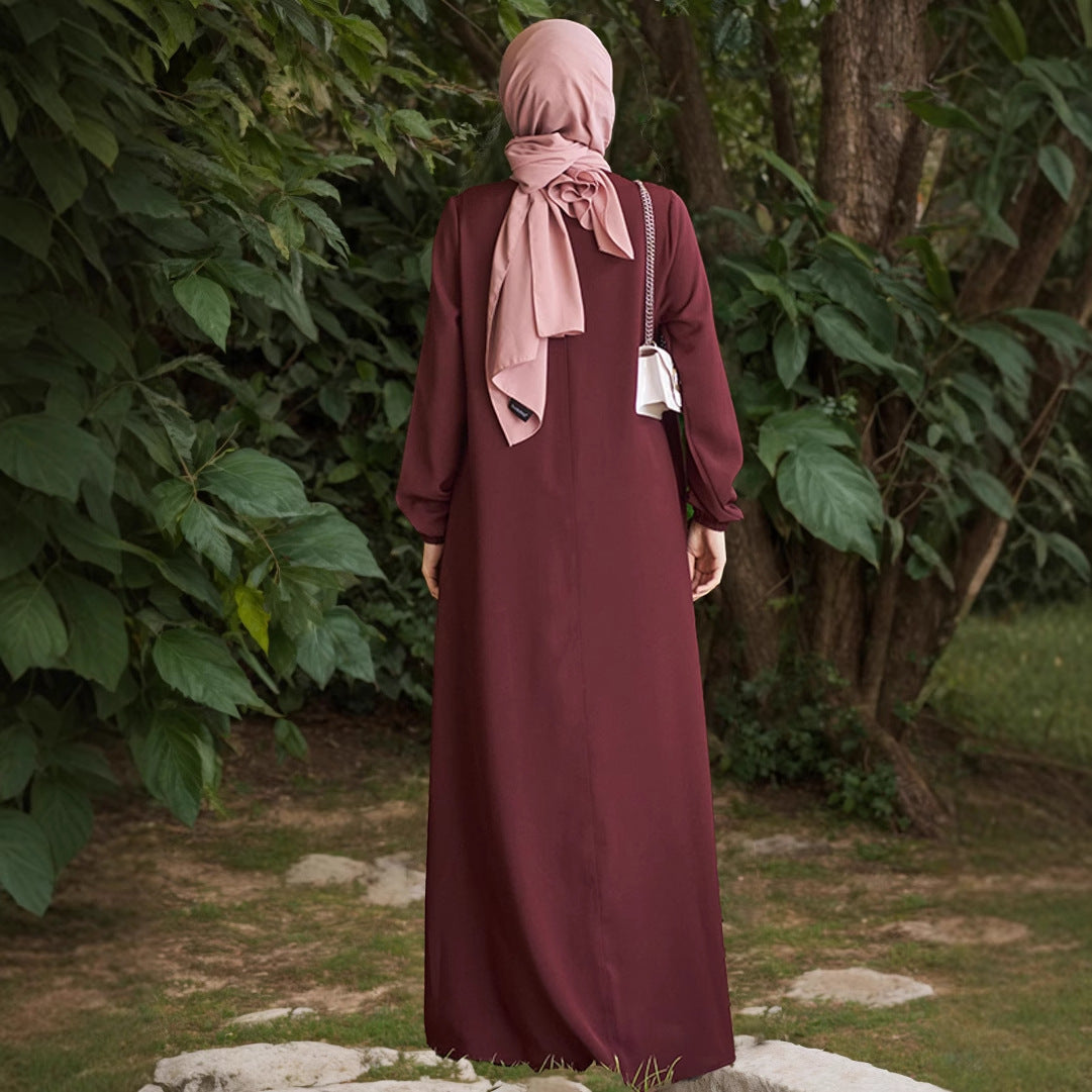 Arabisches langärmeliges, locker geschnittenes Kleid