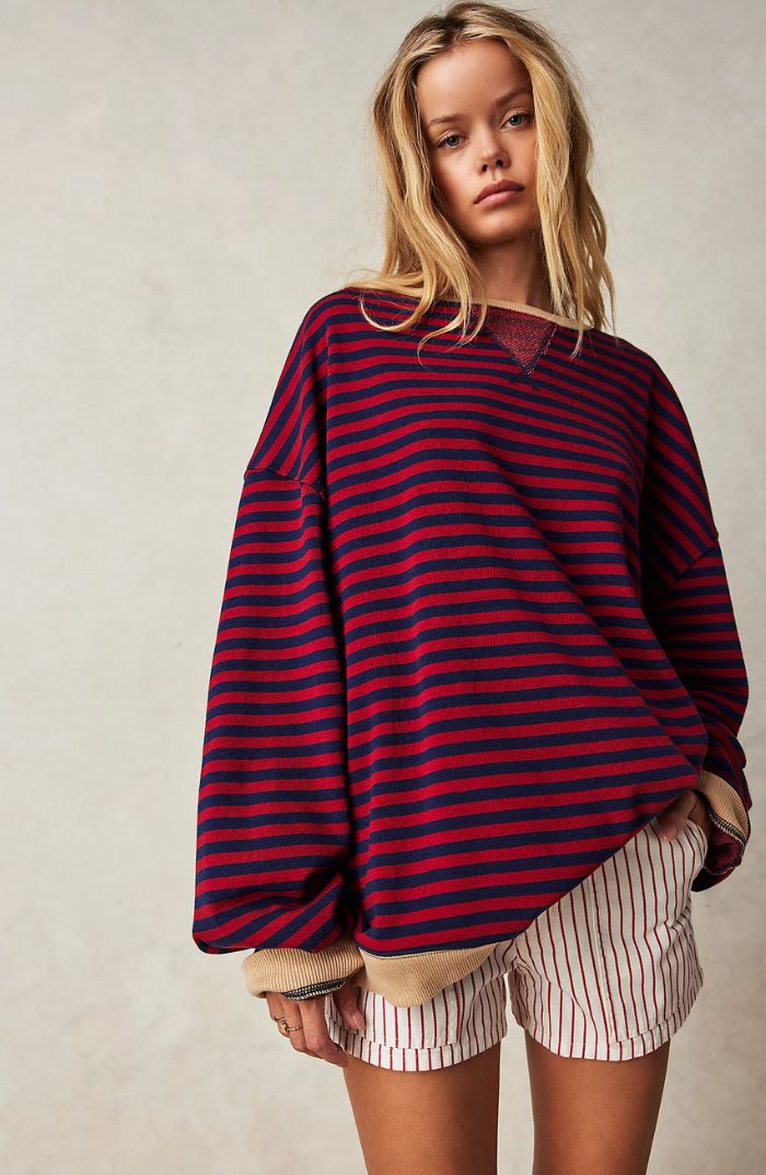 Dorie | Klassischer gestreifter Pullover für Frauen
