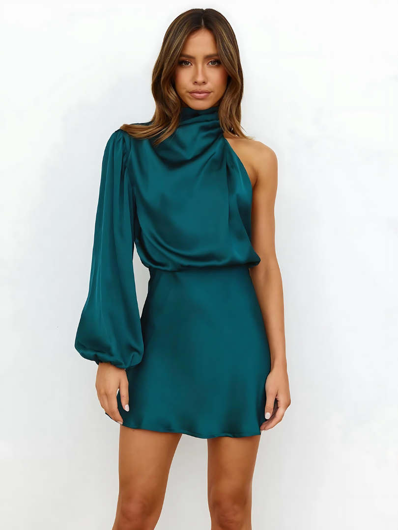 Variant image for Eline Festliches Damenkleid | Satin One-Shoulder Kleid für Hochzeitsgast-13