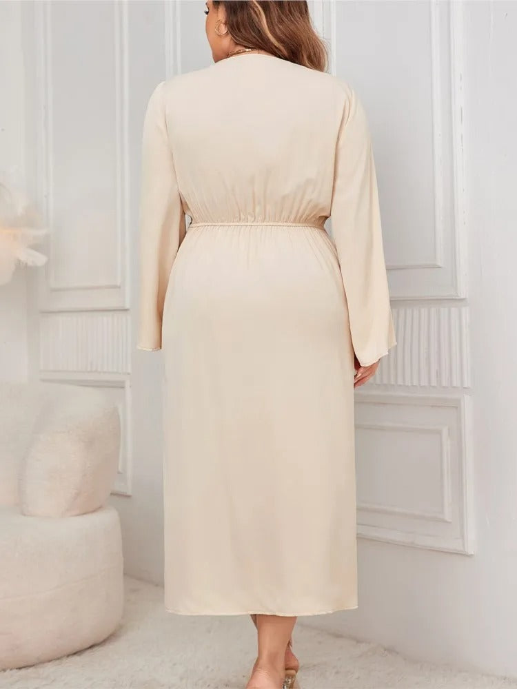 Alessia | Elegantes Wickelkleid mit asymmetrischem Saum für Damen