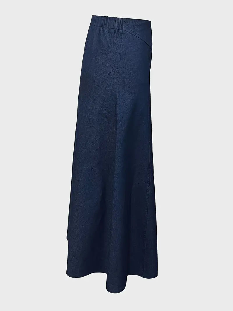 Lora | A-line jeans maxi skirt for women