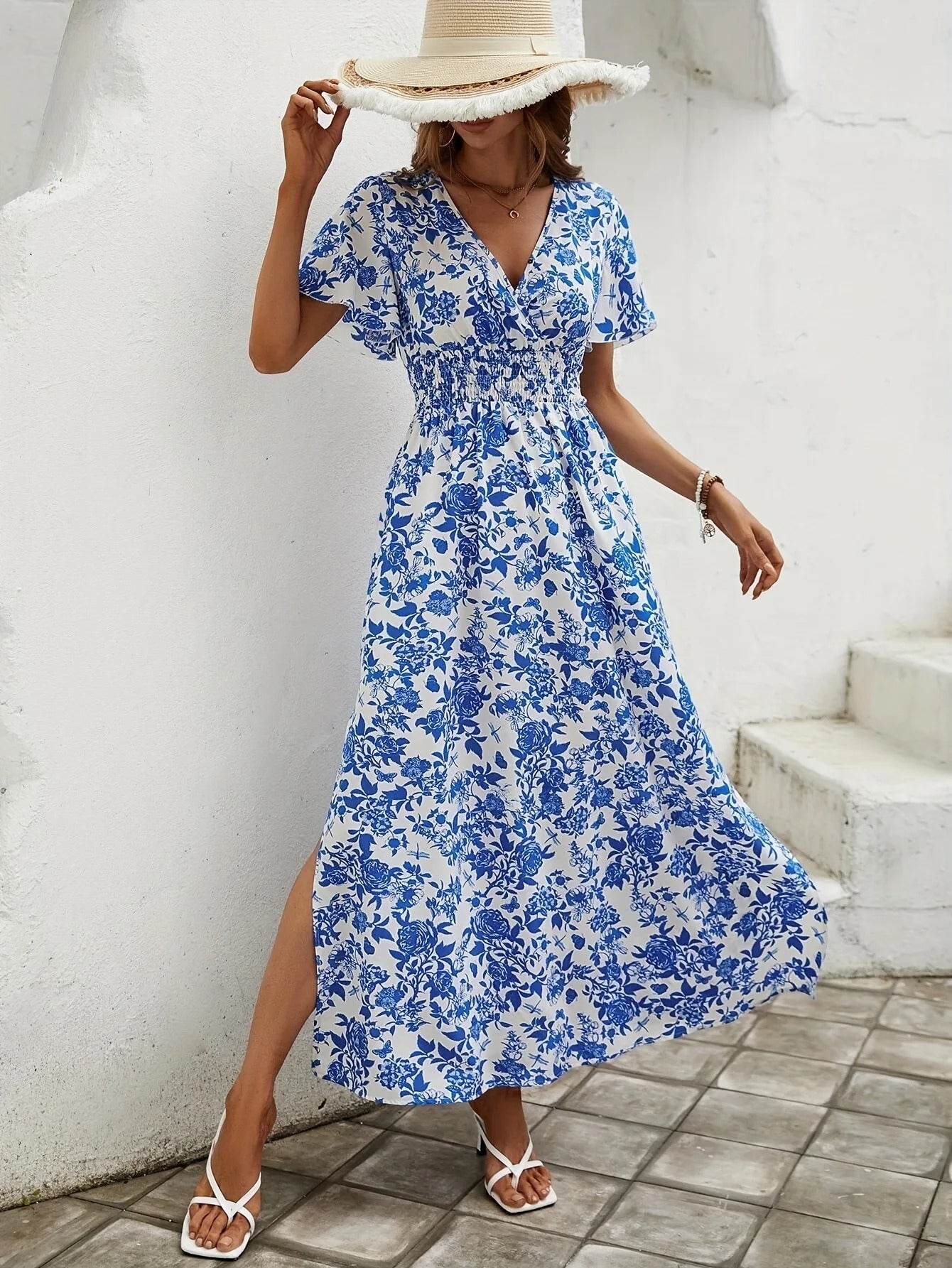 Variant image for Liselotte | Elegantes Maxikleid für Damen - Florales Sommer Kleid Lang-1