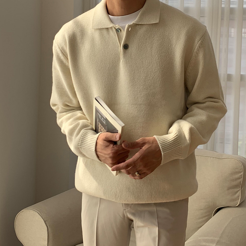 Strickpullover mit Polokragen