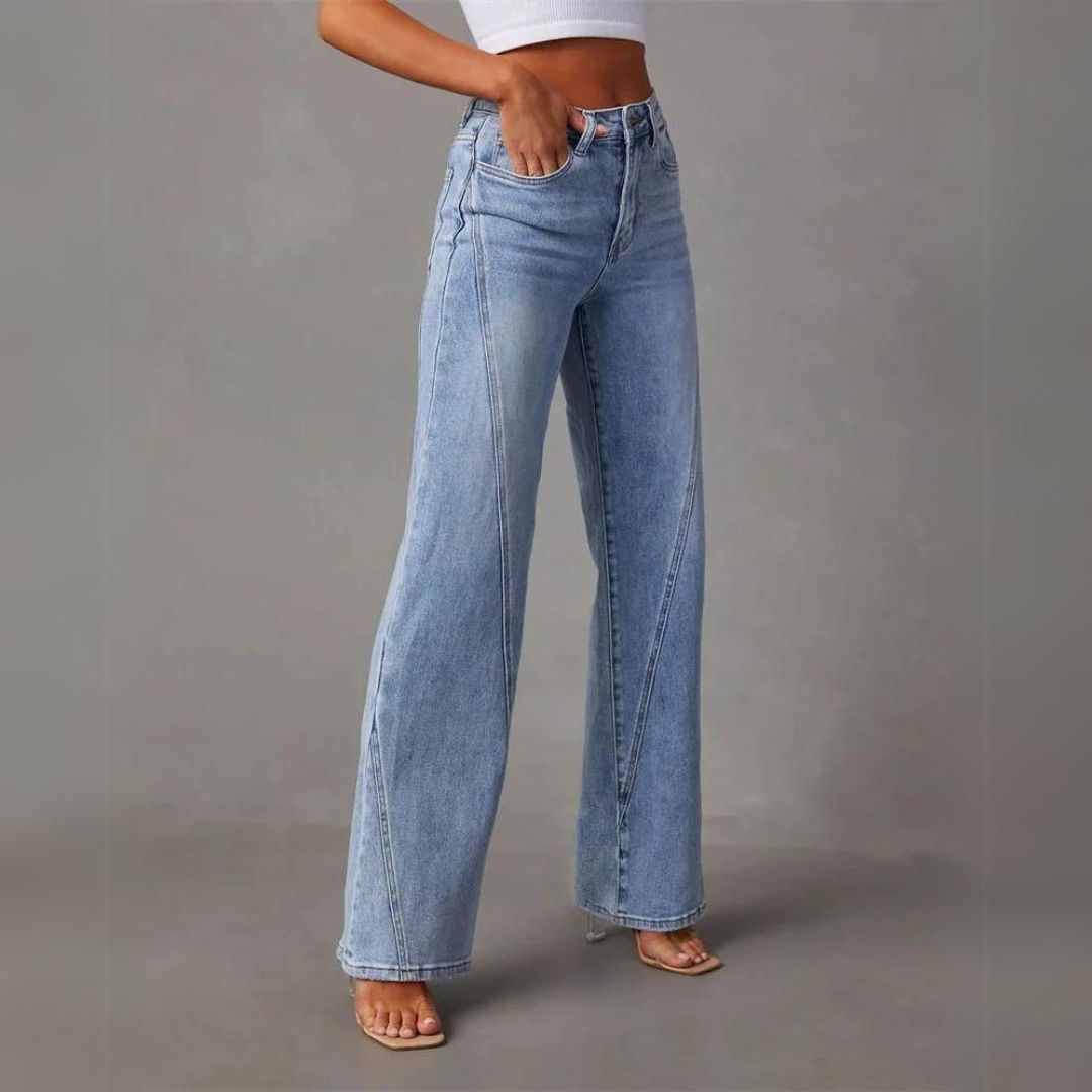 Beatrix | Damen High Waist Straight Jeans für Elegante Outfits