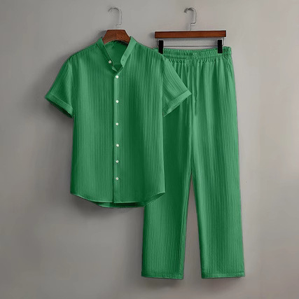 Entspanntes Sommer Set – Kurzarmhemd und lockere Hose