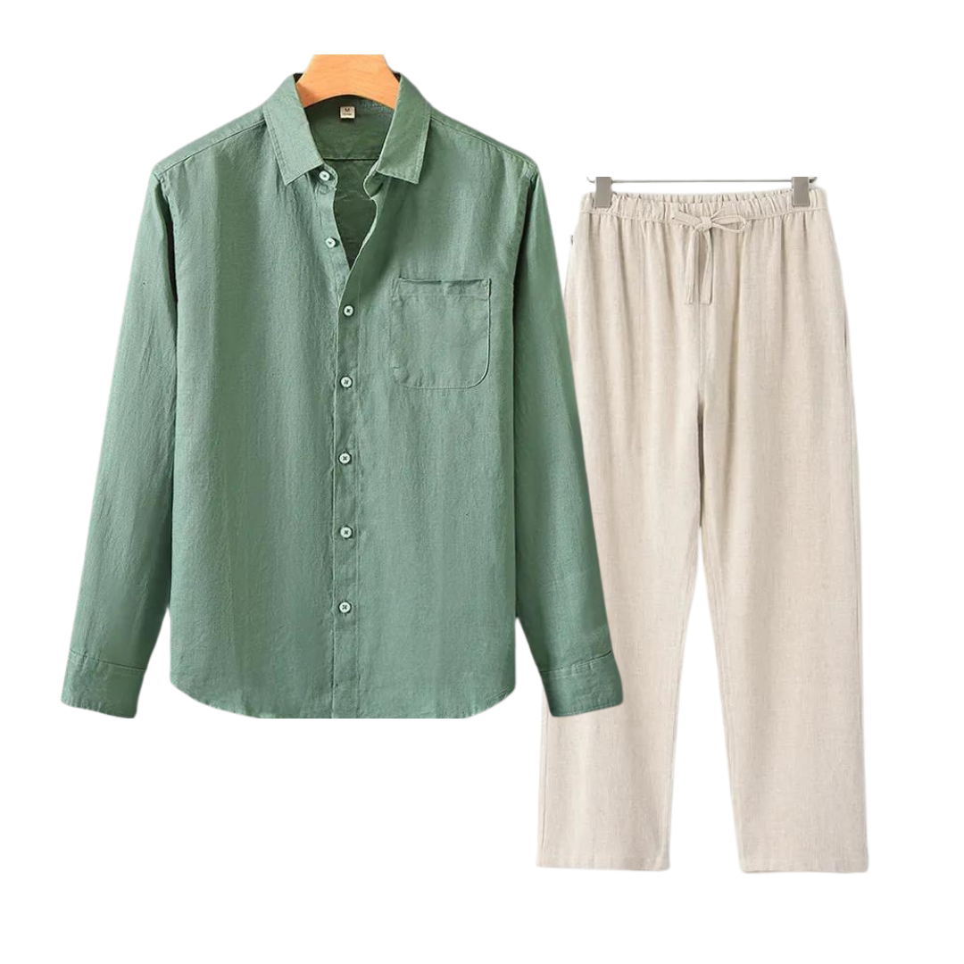 Variant image for Max | Entspanntes Leinenhemd und Hose für Männer-21