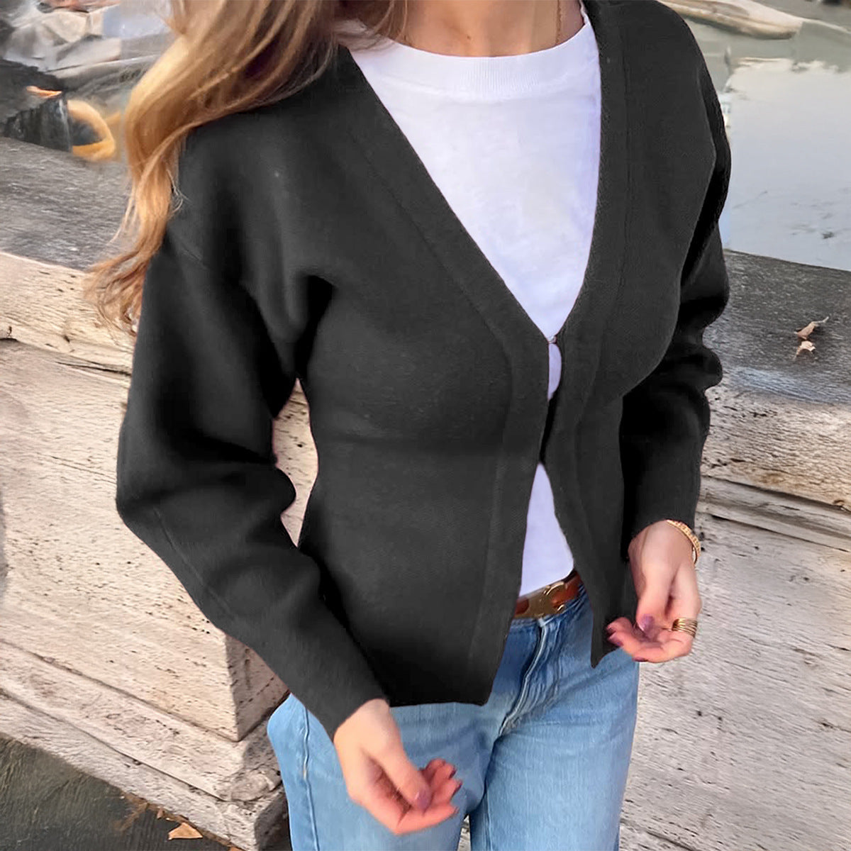 Elegantes Damen Zweiteiliges Set mit Figurbetontem Rock und Reißverschlussjacke – Weiches, Elastisches Material, Ideal für Büro und Feiern 5