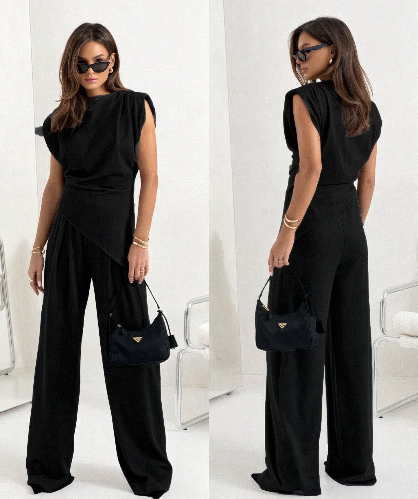 Beatrix Chic Zweiteiliges Set für Damen | Elegantes Oberteil und Hosen Set 6
