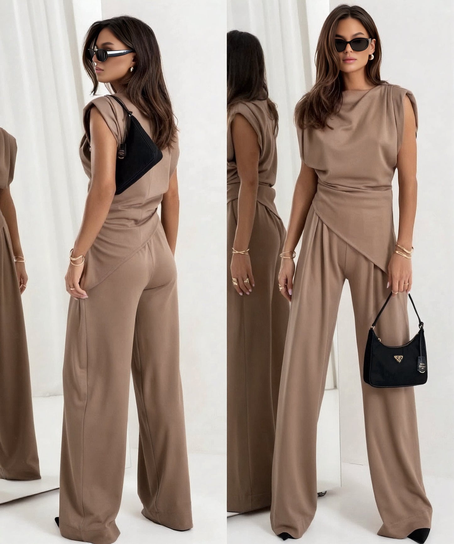 Beatrix Chic Zweiteiliges Set für Damen | Elegantes Oberteil und Hosen Set 3