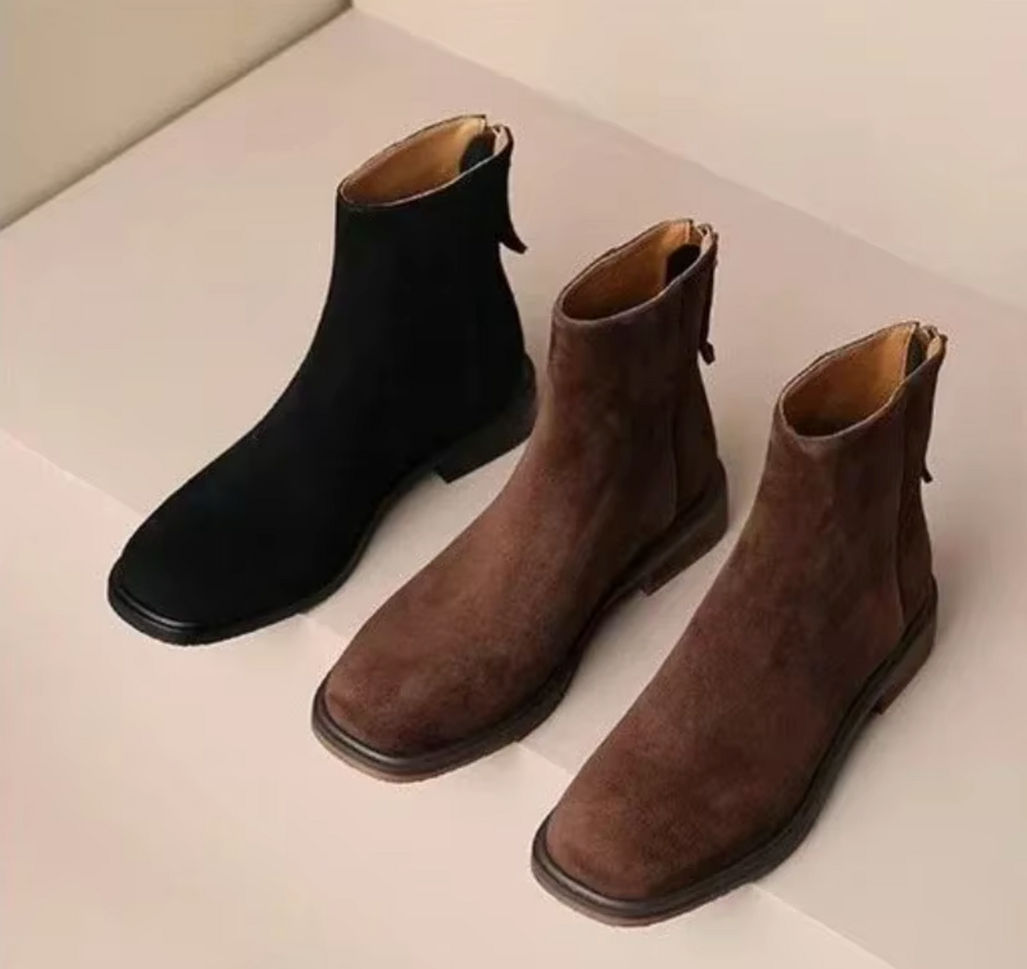 Willow | Elegante Winter Stiefel Damen mit Reißverschluss aus Leder