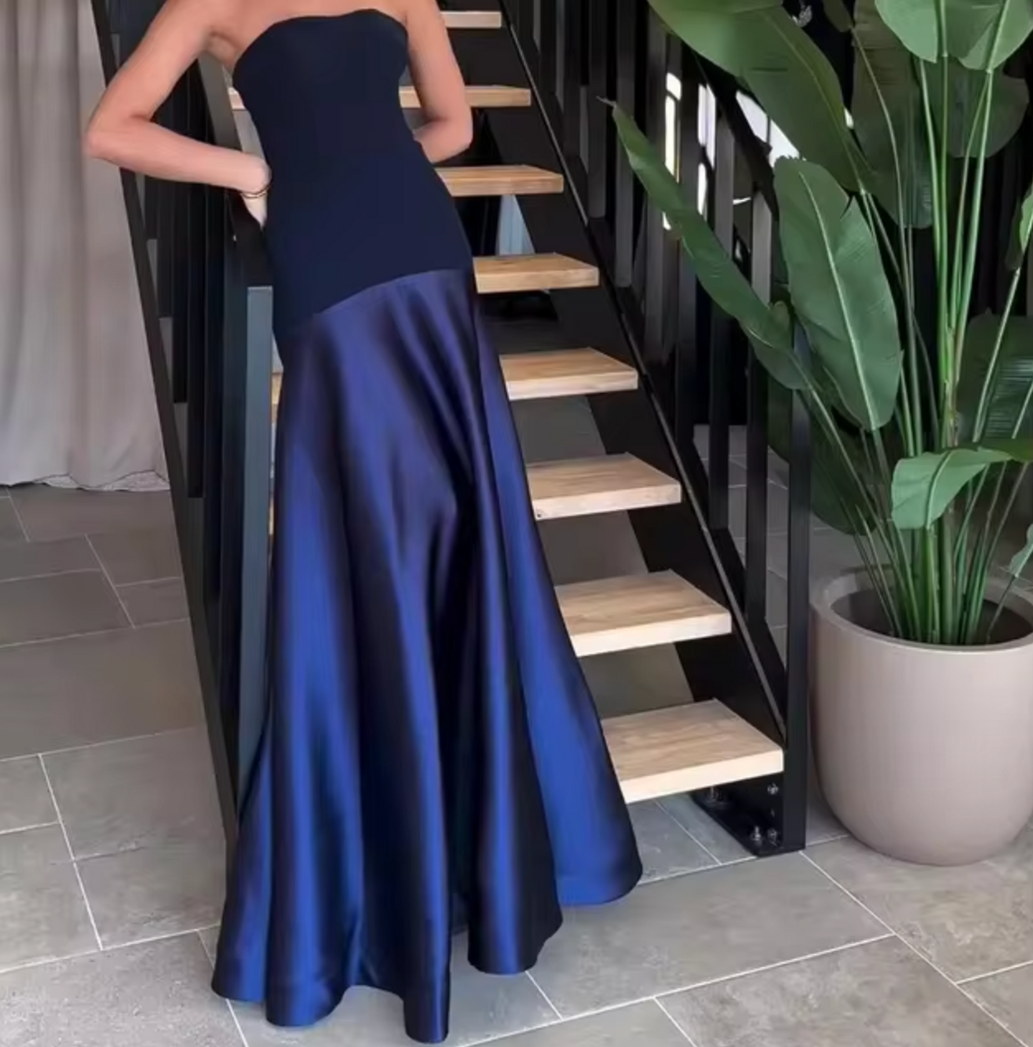 Beatrix | Luxuriöses Maxikleid für Frauen im Patchwork-Design