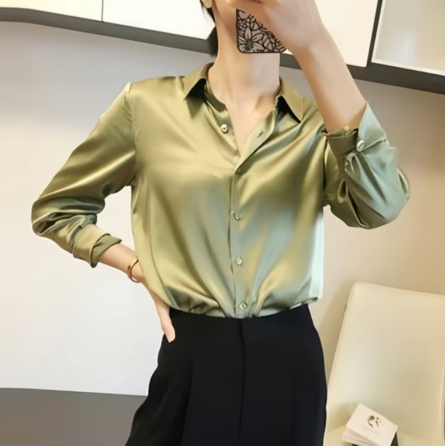 Variant image for Paige | Elegante Bluse Damen aus Satin für Vielseitige Anlässe-22