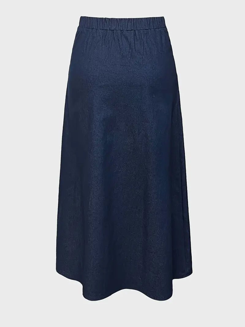 Lora | A-line jeans maxi skirt for women