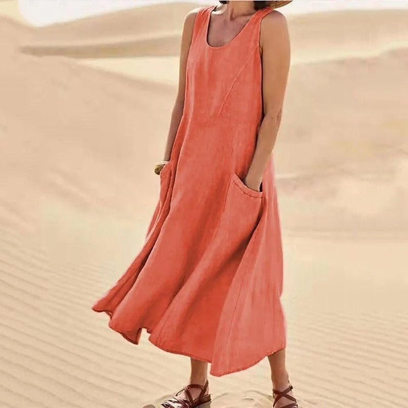 Zoë | Stilvoll Leinenkleid für Frauen