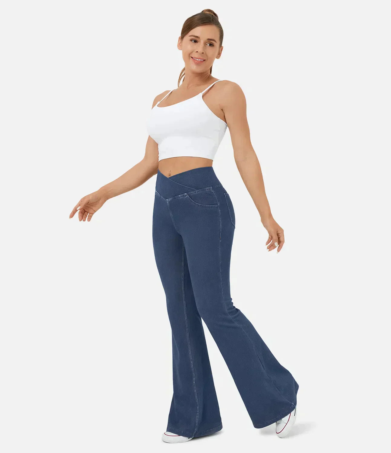 Beatrix | Hochtaillierte Retro-Flare-Hose für Damen