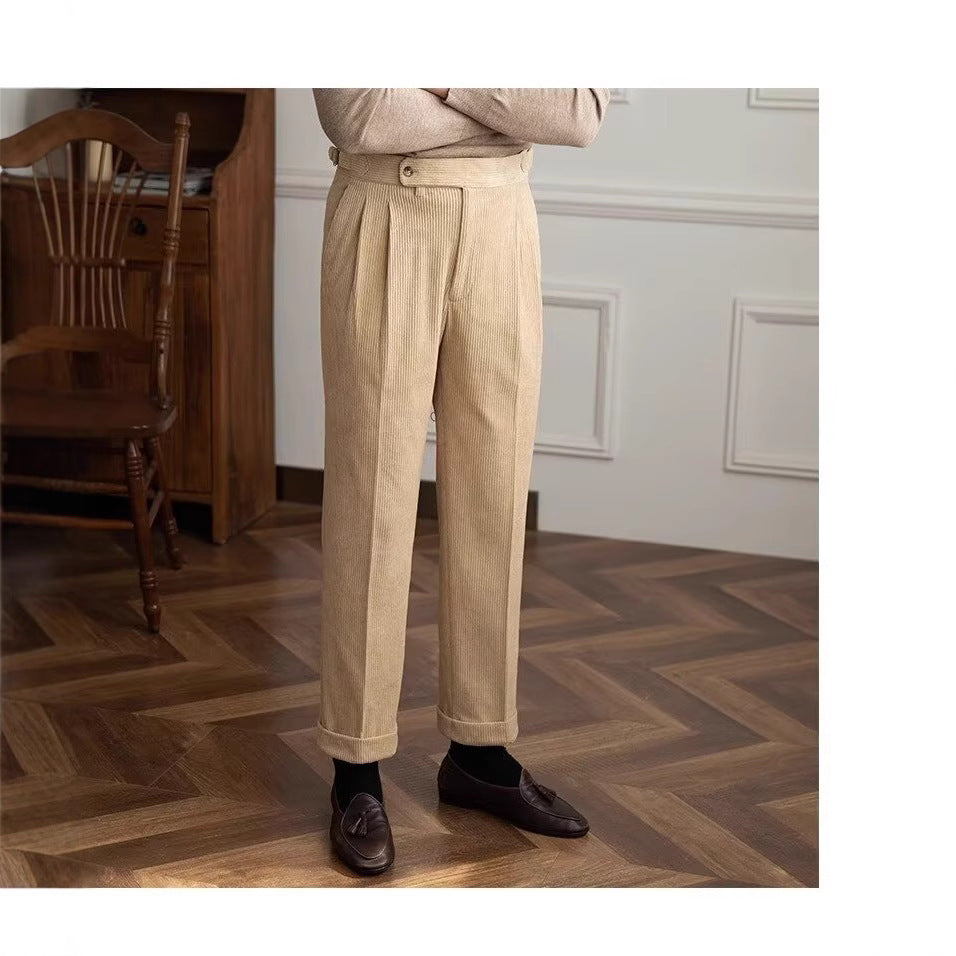 Klassische Herren Cordhose aus 100% Baumwolle – Bequeme, gerade Passform in Schwarz, Braun, Beige, Blau, Größen S-XL 3