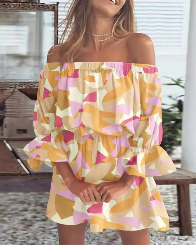 Sophie | Einfaches off-Shoulder-Kleid