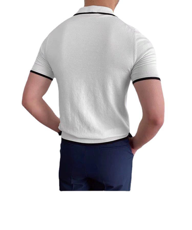Elegantes Polohemd aus Baumwolle mit Farbblockdesign