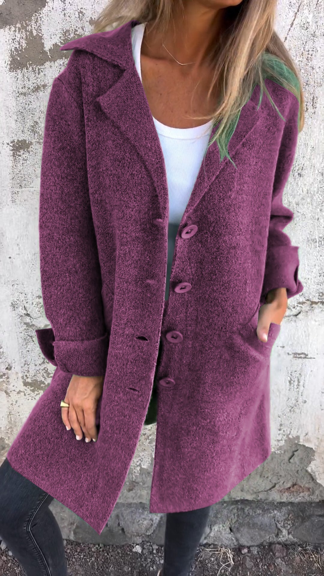 Fiona | Stile elegante cappotto lungo per donne