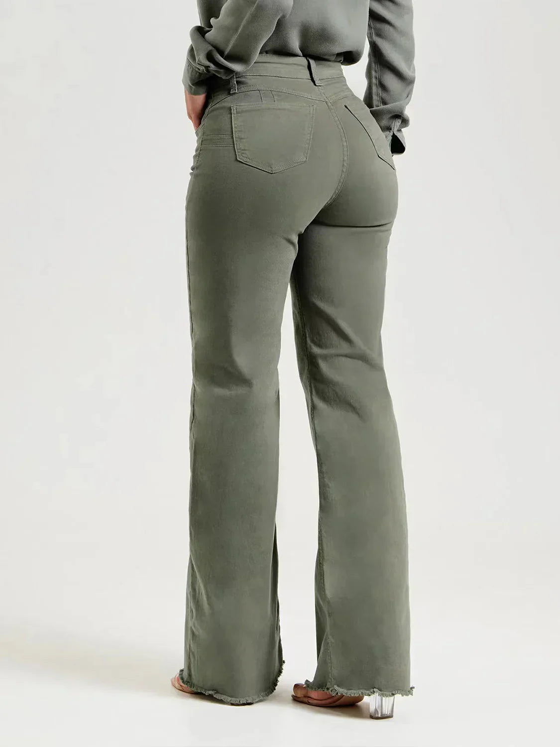 Beatrix | Ausgefranste Schlaghose für Damen – Trendige Stoffhose Damen
