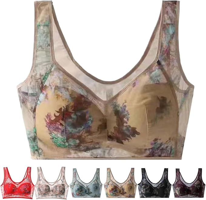 Variant image for Pia-Sophie | Kühl-BH aus Eis-Seide mit Blumenmuster für Damen-19