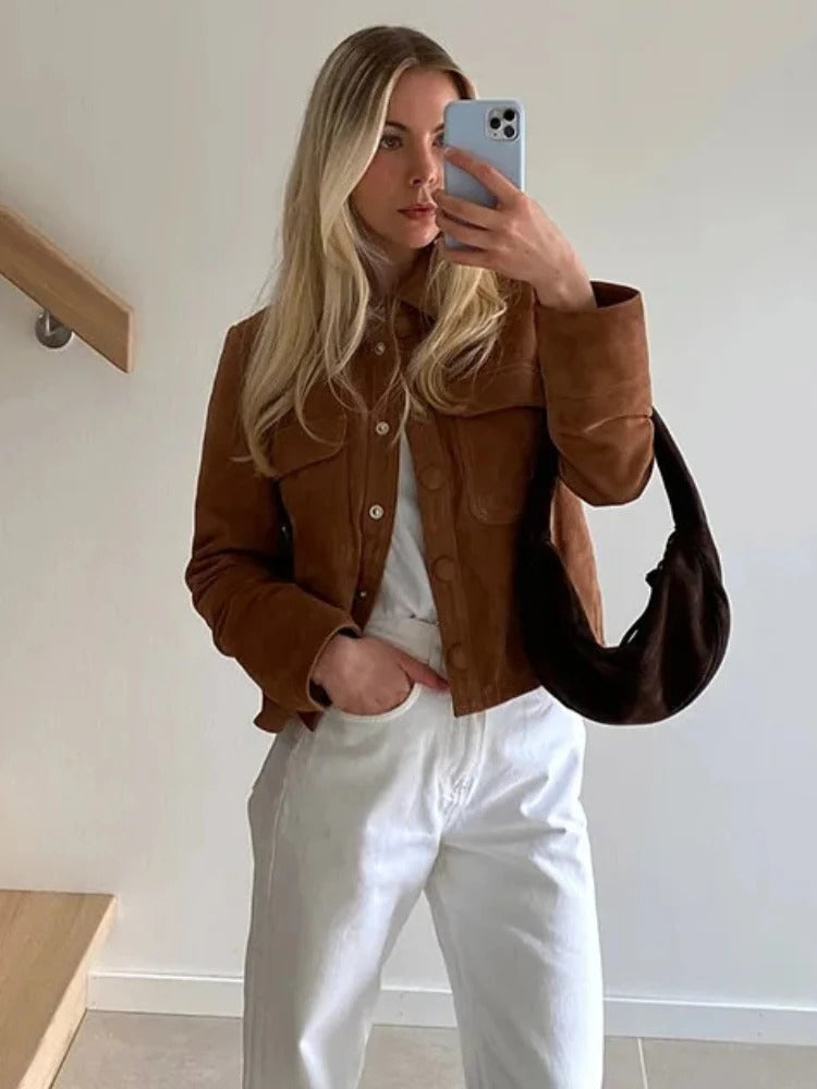 Robyn | Stylische Wildlederjacke für Damen