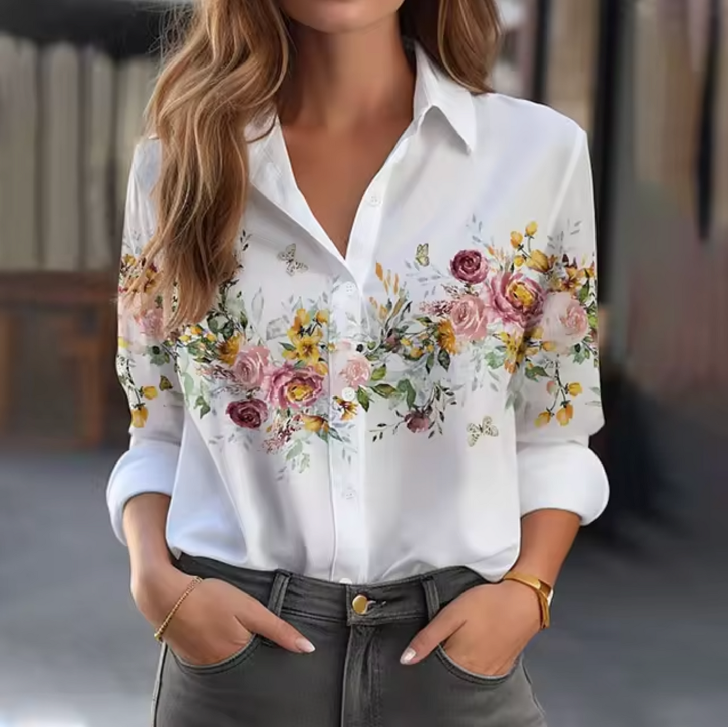Freya | Damblus med blommönster