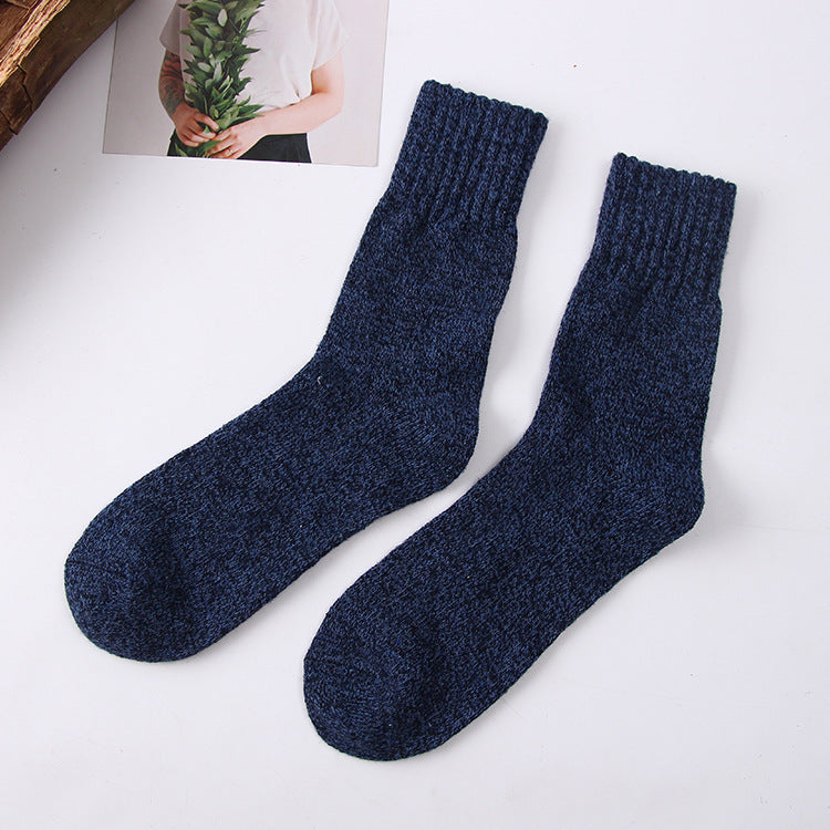 Warme Wollsocken für Damen und Herren – Atmungsaktive, Feuchtigkeitsregulierende Socken im Set mit Klassischer Rippstruktur 4