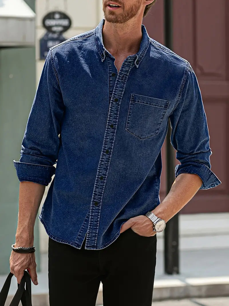 Variant image for Marius | Stilvolles Herrenhemd aus Denim für lässige Eleganz-31