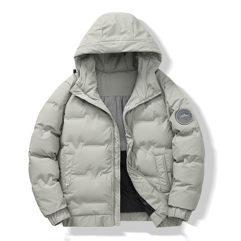 Warme Daunenjacke mit Kapuze 9