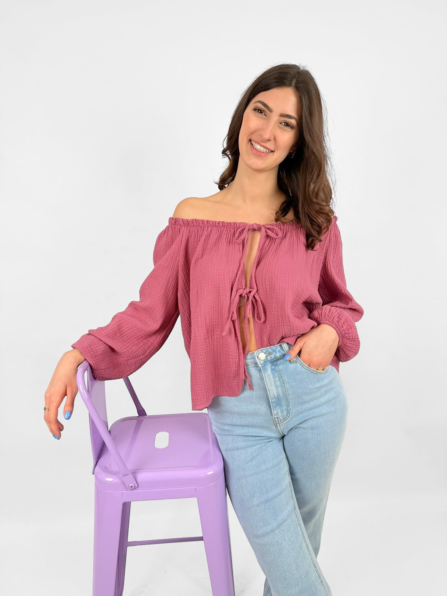 Nienke | Stilvolle Musselin bluse für Frauen