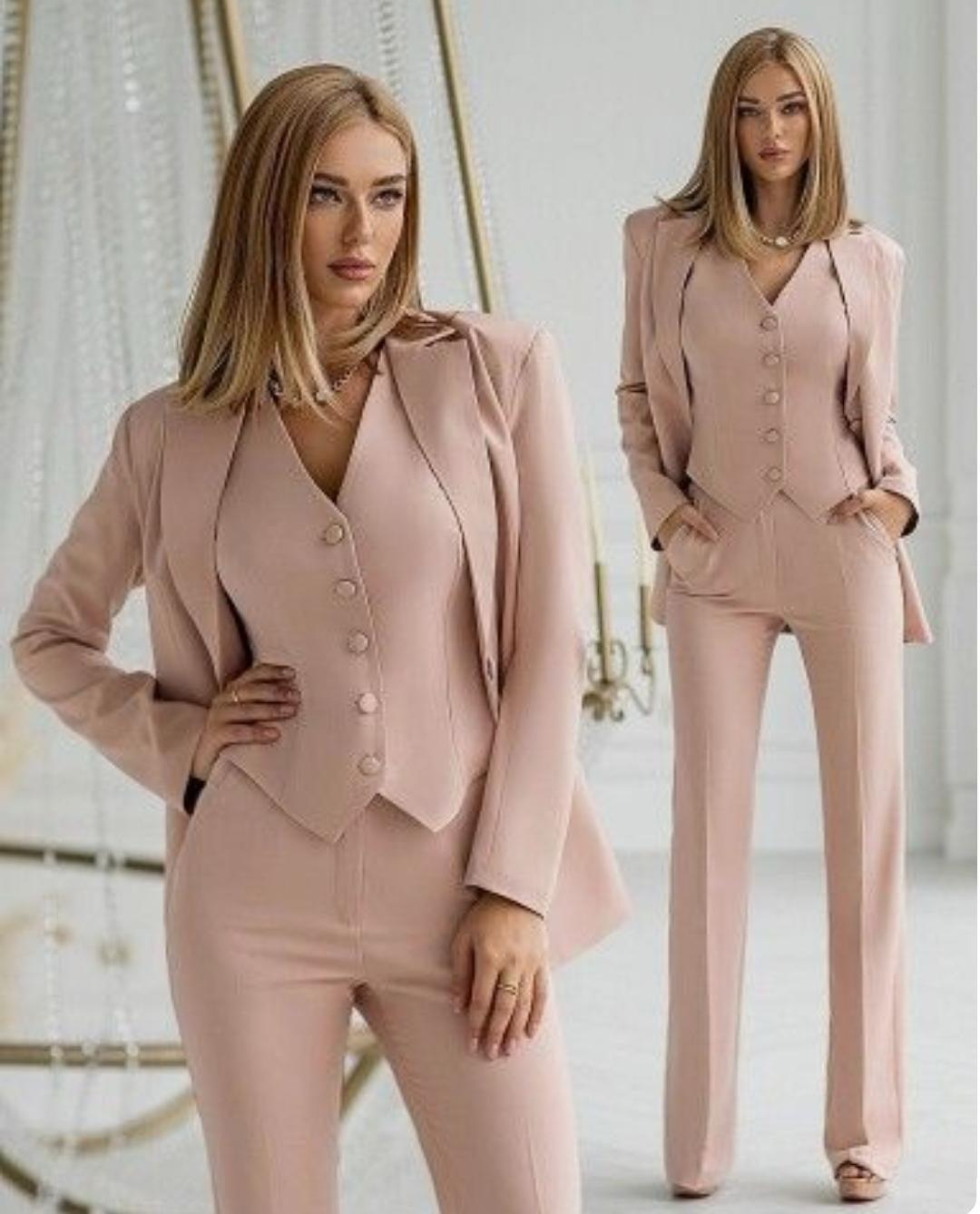 Variant image for Beatrix 3-Teiliges Anzug Set für Frauen | Eleganter Blazer, Weste, Hose-11