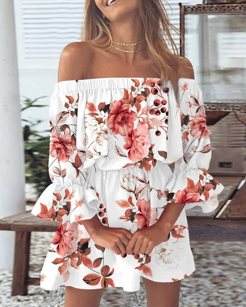 Sophie | Einfaches off-Shoulder-Kleid