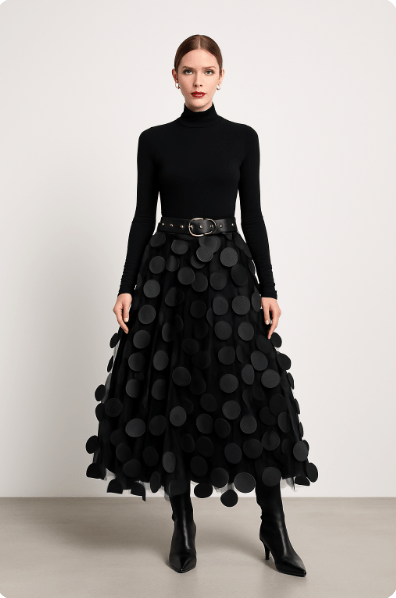 A-line Midi Skirt for Women