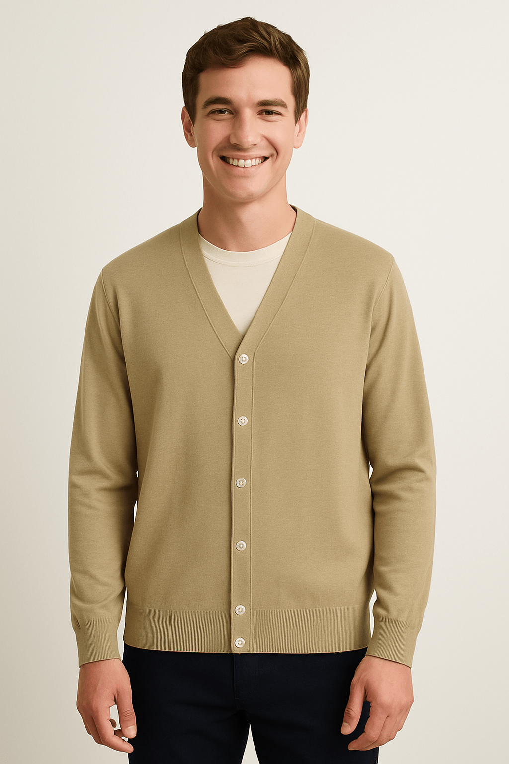 Strickjacke mit V-Ausschnitt